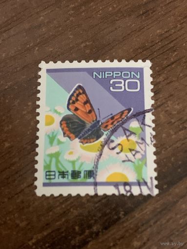Япония. Бабочки. Марка из серии