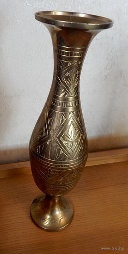 Винтажная ваза из Индии, ручная работа, высота 28 см, в отличном состоянии