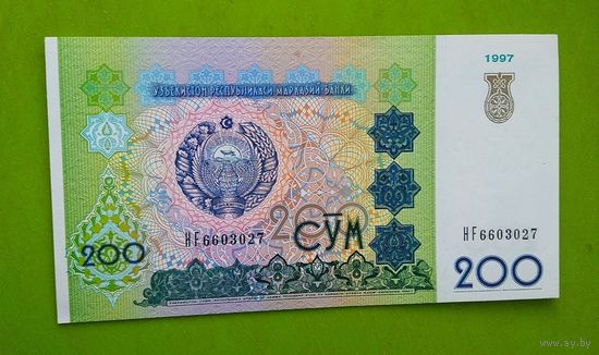 Банкнота 200 сум 1997 г. Узбекистан