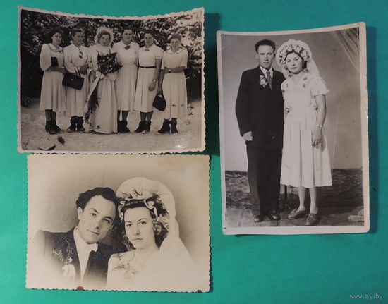 Фото "Свадьба", Западная Беларусь, 1930-1960 гг., 3 шт.