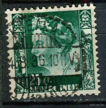 Нидерландская Индия - 1934/1937 - Королева Вильгельмина 25С - [Mi.217] - 1 марка. Гашеная.  (Лот 80EW)-T25P3