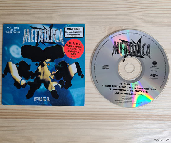 Metallica - Fuel (CD, Australia, 1998, лицензия) Part 1 of a 3 CD set Cardboard