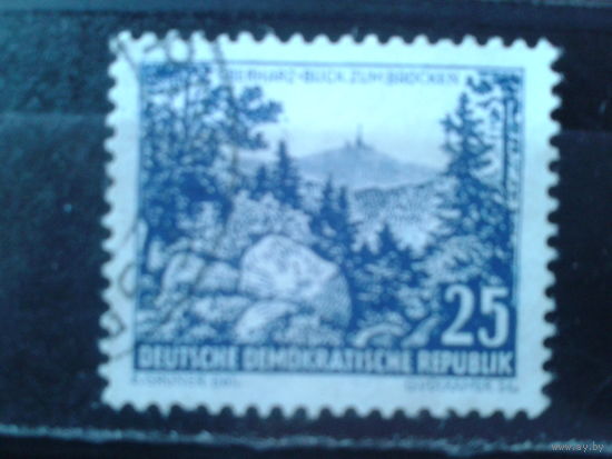 ГДР 1961 Ландшафт, концевая Михель-0,7 евро гаш