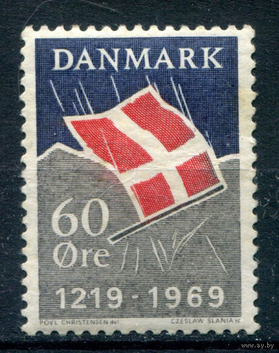 Дания - 1969г. - 750 лет датскому национальному флагу - 1 марка - полная серия, MNH [Mi 481]. Без МЦ!