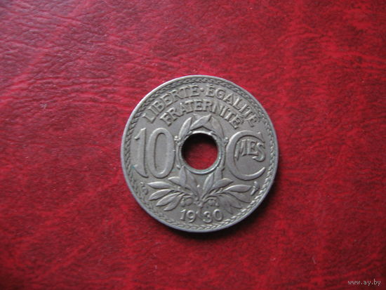 10 сантимов 1930 год Франция
