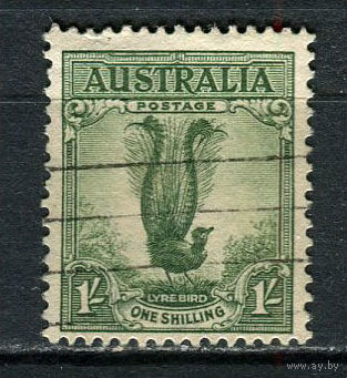 Австралия - 1937/1949 - Птица 1Sh - [Mi.148C] - 1 марка. Гашеная.  (Лот 15EX)-T25P1