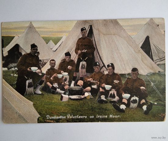 Почтовая открытка военные Шотландия