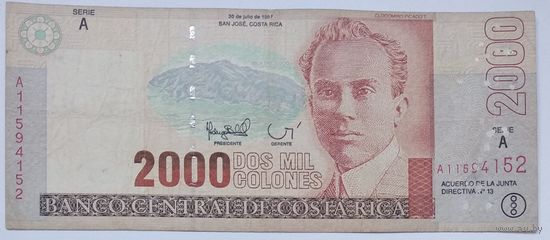 Коста-Рика 2000 Колон 1997, VF, 617