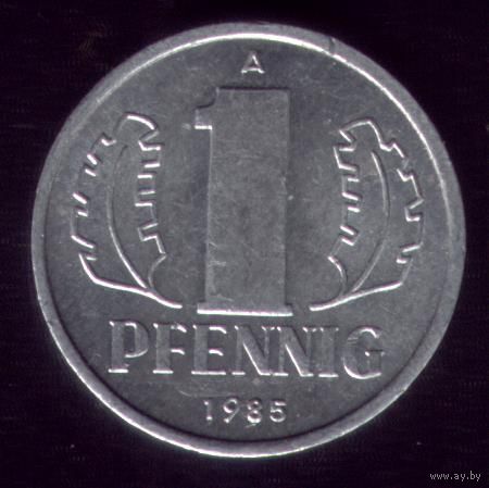 1 пфенниг 1985 год ГДР 20