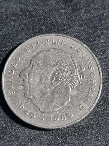 Германия  2 марки 1984 F Теодор Хойс
