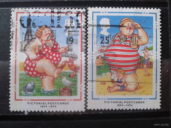 Англия 1994 100 лет почтовым карточкам в Англии На пляже
