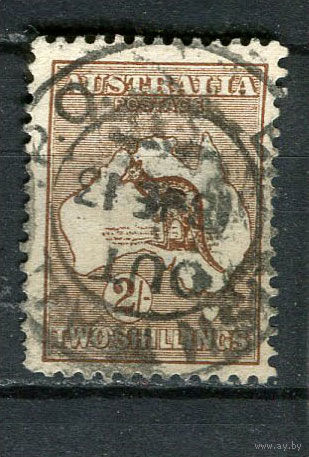Австралия - 1913 - Кенгуру 2Sh - [Mi.14IIX] - 1 марка. Гашеная.  (Лот 16EX)-T25P1