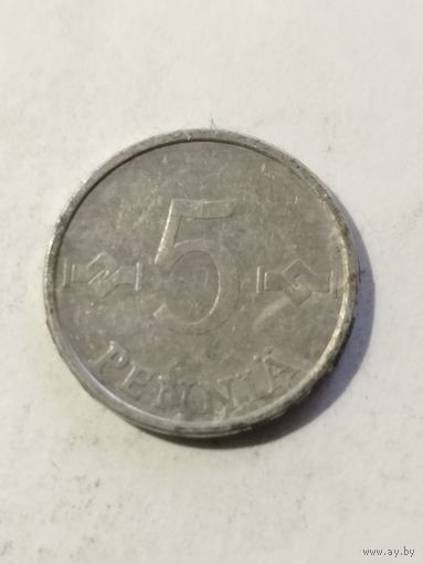 Финляндия 5 пенни 1987