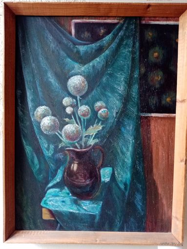 Веремьев "натюрморт с шарами", 64х84см, холст масло. примерно 1975г.