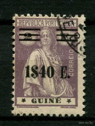 Португальские колонии - Гвинея - 1931 - Жница. Надпечатка 1,4E на 2E - [Mi.203] - 1 марка. Гашеная.  (Лот 153BE)