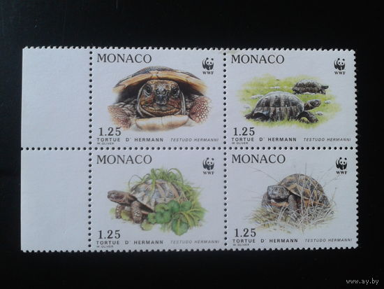 Монако 1991 Черепахи WWF** квартблок