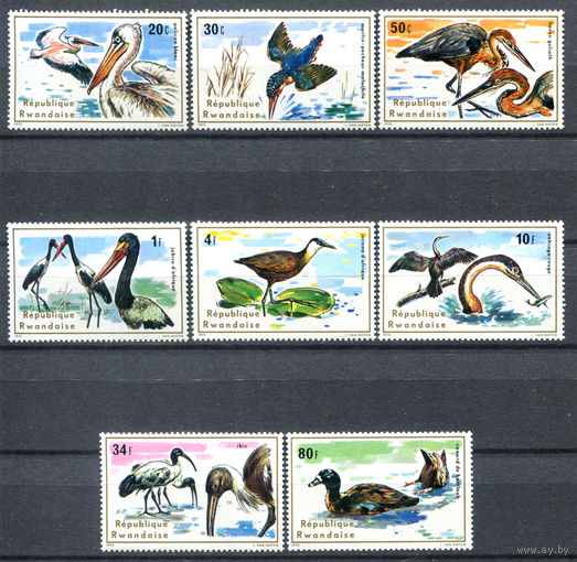 Руанда - 1975г. - Водные птицы - полная серия, MNH [Mi 711-718] - 8 марок