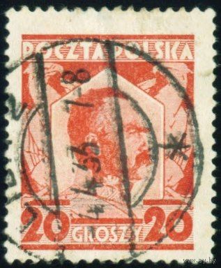 Маршал Пилсудский Польша 1927 год 1 марка