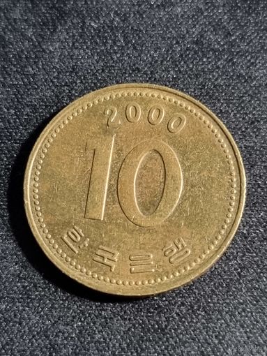 10 вон 2000 Южная Корея