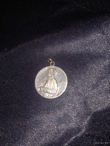 Медаль, кулон, начало 19 века, бронза
