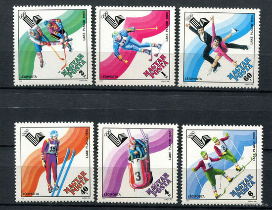 Венгрия - 1979 - Зимние Олимпийские игры  - (на клее у номинала 40 есть отпечатки пальцев) - [Mi. 3390-3395] - полная серия - 6  марок. MNH.