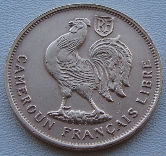 Французский Камерун.  1 франк 1943 год  KM#5   Тираж: 3.000.000 шт