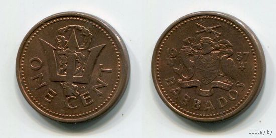 Барбадос. 1 цент (1987, XF)