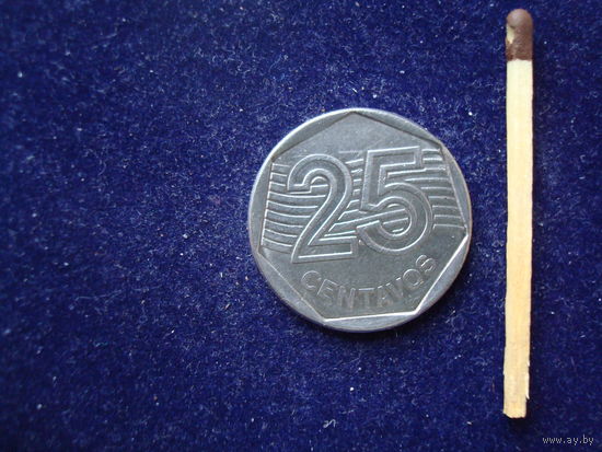 Монета 25 центавос, Бразилия, 1995 г.