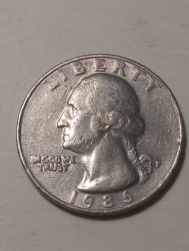25 центов США 1986 Р