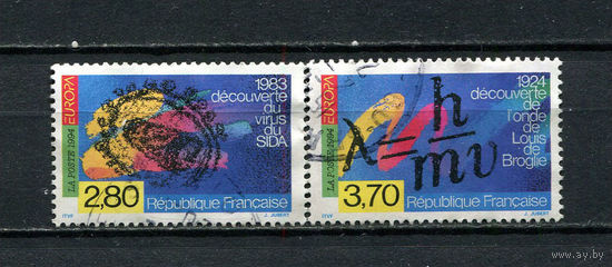 Франция - 1994 - Европа (C.E.P.T.) - Открытия и изобретения - [Mi. 3021-3022] - полная серия - 2 марки. Гашеные.  (Лот 56CQ)