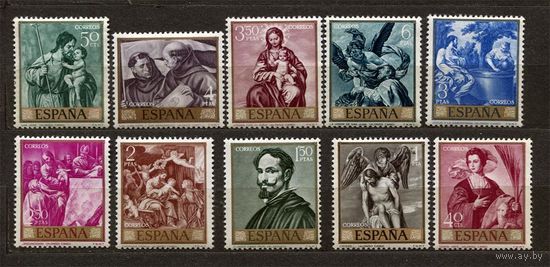 Живопись Алонсо Кано. Испания. 1969. Полная серия 10 марок. Чистые