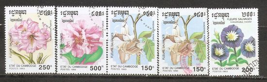 КГ Камбоджа 1993 Цветы