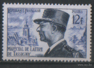 ФР. М. 1002. 1954. Генерал Де Латтр де Тасиньи. ЧиСт.