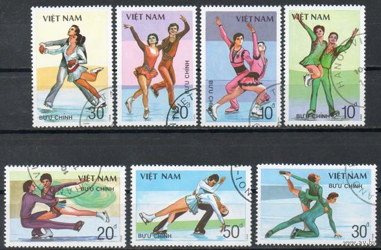 Фигурное катание Вьетнам 1989 год серия из 7 марок