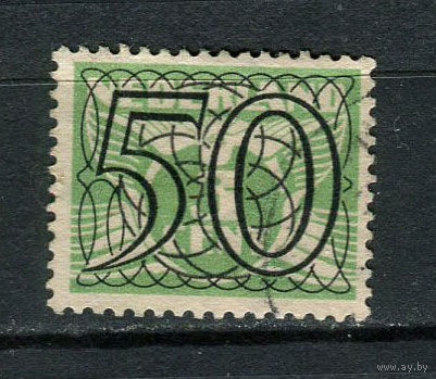 Нидерланды - 1940 - Цифры. Надпечатка нового номинала 50С на 3С - [Mi.368] - 1 марка. Гашеная.  (Лот 38DX)-T2P24