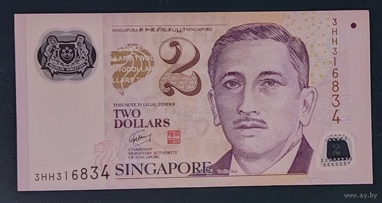 2 доллара 2006 года - Сингапур - полимер - UNC