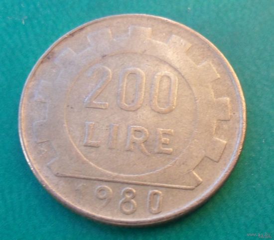 200 лир Италия 1980 г.в.