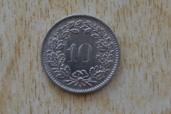 Швейцария 10 раппенов 1969