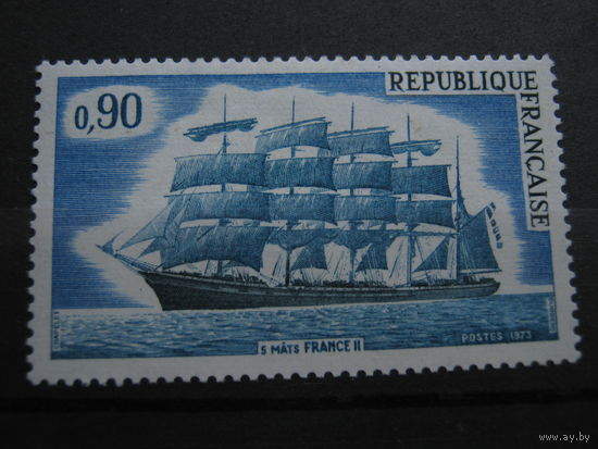 Транспорт, корабли парусники флот марка Франция 1973