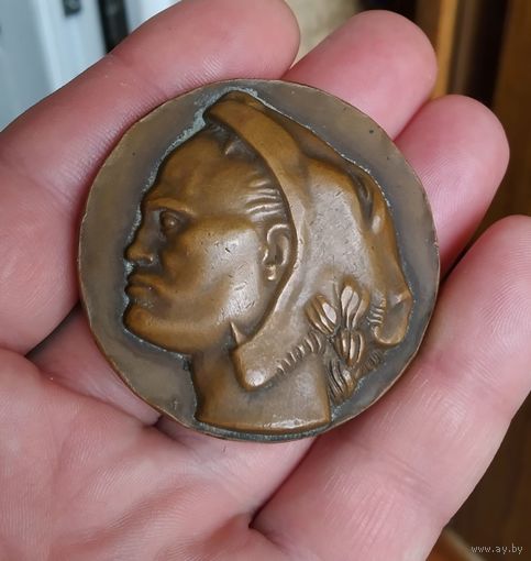 1932 г. Италия. Муссолини. Медаль бронза, 50 мм.