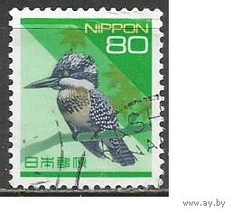 Япония. Птицы. Большой пёстрый зимородок. 1994г. Mi#2201.