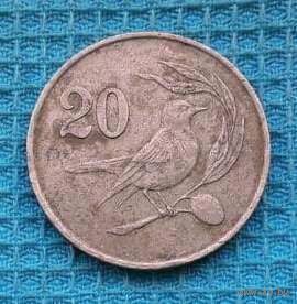 Кип 20 центов 1983 года. Птица.