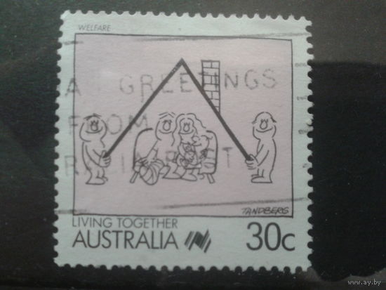Австралия 1988 Строительство жилья, комикс 30 центов