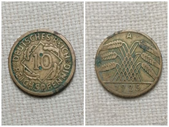 Германия 10 рентенпфеннигов 1925 A