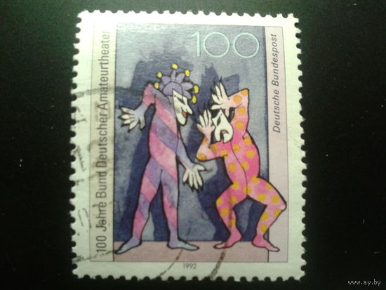 Германия 1992 персонажи театра Михель-0,7 евро гаш.