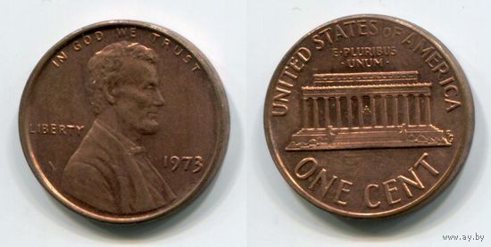 США. 1 цент (1973, XF)