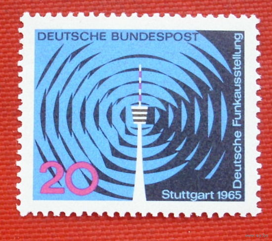 Германия. ФРГ. Выставка радио в Штутгарте ( 1 марка ) 1965 года.