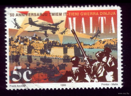 1 марка 1995 год Мальта 956