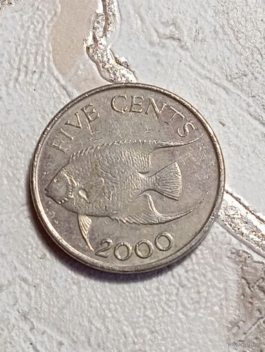 Бермуды 5 центов 2000 года .