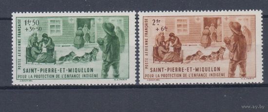 [2136] Сен-Пьер и Микелон 1942. Медицина.Вакцинация детей.Собаки. СЕРИЯ MNH. Кат.10 е.